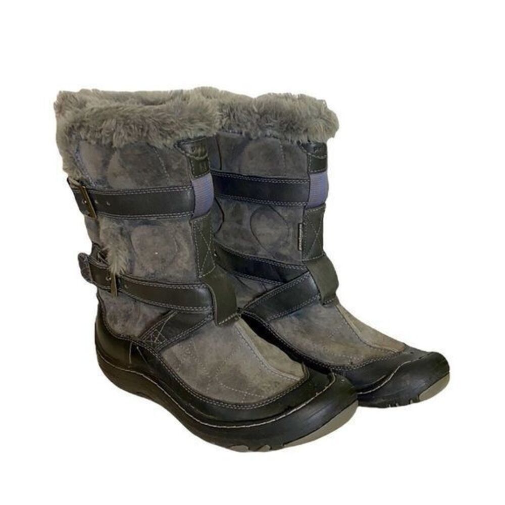 Provo Boots Gray Suede Moto 7